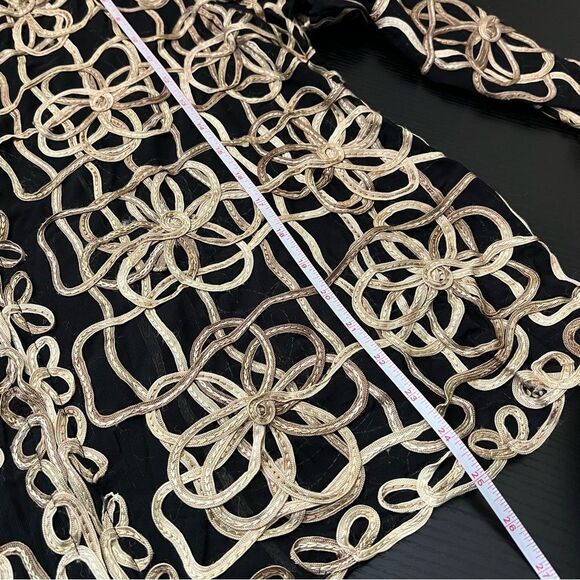 Laura Ashley Women’s Black Gold Sheer Jacket 1X - Picture 11 of 11